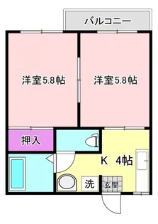 ウエストヒルズ【1階】の間取り