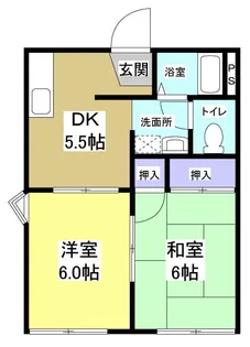 ロジュマン旭【1階】の間取り