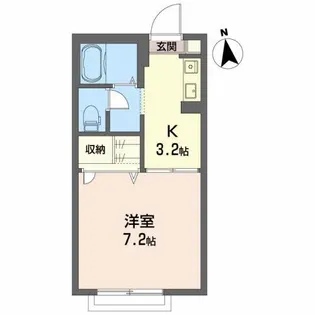 ハイツ駿 C【1階】の間取り