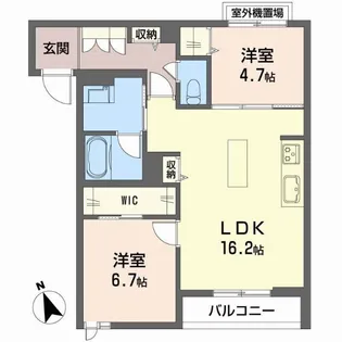 ホワイトベース【2階】の間取り