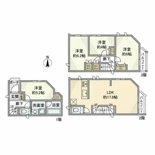 神奈川県川崎市川崎区観音1【一戸建】の間取り