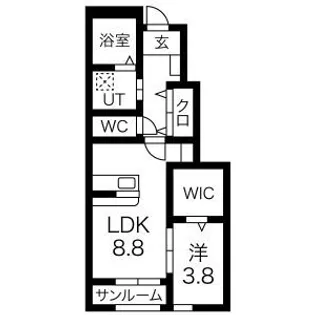 クレシェンテ【1階】の間取り
