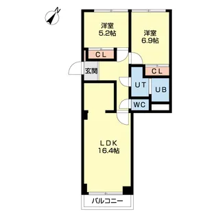 北海道北広島市稲穂町東1【マンション】の間取り