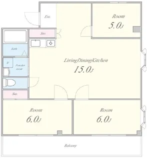 アベニュー沢瀉【7階】の間取り