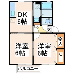 グリュックパラン【2階】の間取り