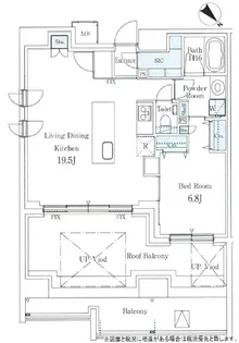 1LDKの間取り画像