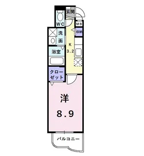 ルーブル・ベル【1階】の間取り