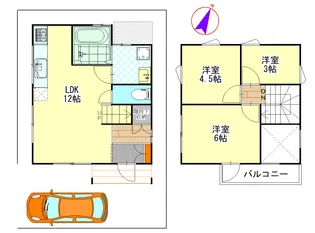 埼玉県春日部市藤塚【一戸建】の間取り