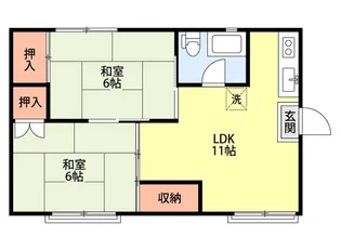 二葉町1丁目アパートメントハウス【2階】の間取り