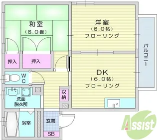 ビューラー【2階】の間取り