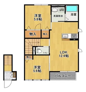 サンケイ西の内【2階】の間取り