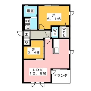パルオン C【1階】の間取り