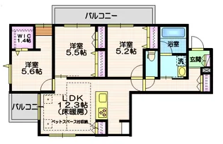 NEROLI Mao【3階】の間取り