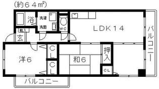 レジデンス佃【1階】の間取り