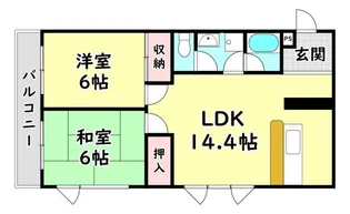 大阪府寝屋川市香里北之町【マンション】の間取り