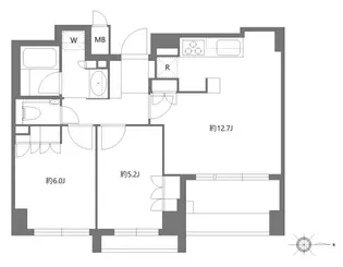 イーグルコート御池新町【7階】の間取り