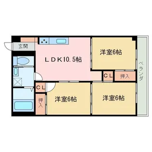 第7越智マンション【1階】の間取り