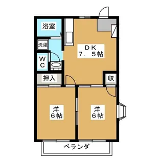 ハイジェスかわい A【2階】の間取り