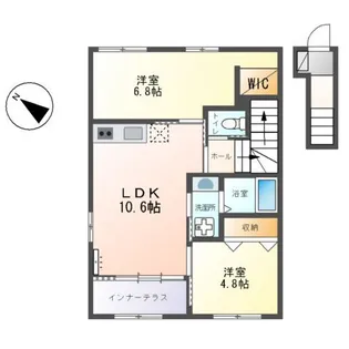 グランメールつきみ野【2階】の間取り