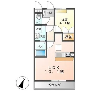 ルミエールユウ【1階】の間取り