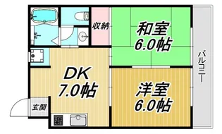 ウッディハウス塚口【1階】の間取り