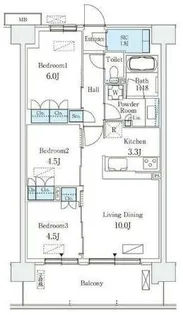 スカイグランデ津田沼【5階】の間取り