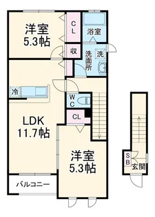 粋明館【2階】の間取り