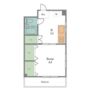サンライズコスモスII【3階】の間取り