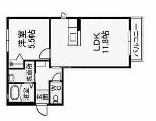 広島県福山市神辺町字道上【アパート】の間取り