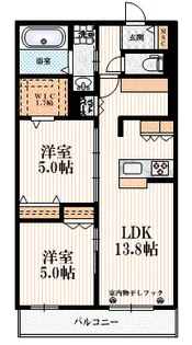 埼玉県越谷市赤山本町【マンション】の間取り