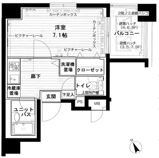 メインステージ四ツ谷【6階】の間取り