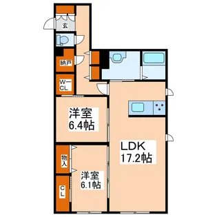 エヌ・ステータス国府【1階】の間取り