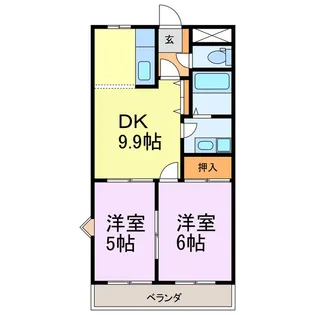サンタプレイスヒルズA棟【1階】の間取り