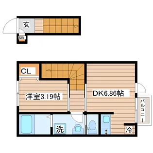 【新築】ラチッタ郡山【2階】の間取り