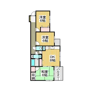 パティオ常盤【5階】の間取り