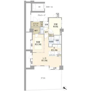 コージーコートたまプラーザ(021263)【2階】の間取り