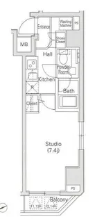 東京都港区新橋6【マンション】の間取り