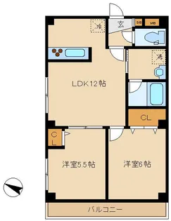 第63シンエイビル【2階】の間取り