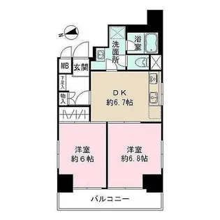 シティ田町【5階】の間取り