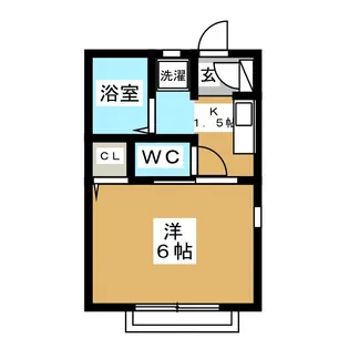 くわいえっと早稲田【1階】の間取り
