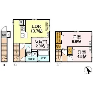 セレスティア柴又IV【2階】の間取り