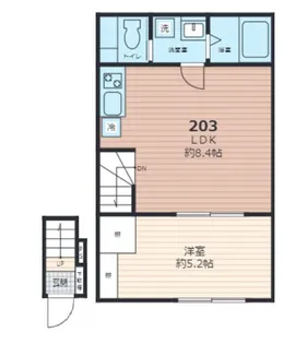モンターニュ薬園台【2階】の間取り