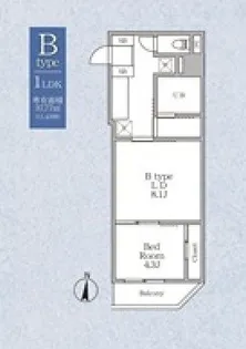ラヴィエール錦糸公園【6階】の間取り