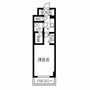 スパシエトラッド門前仲町【8階】の間取り