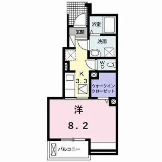 パークサイドK.S.S B【1階】の間取り