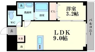 大阪府大阪市港区波除5【マンション】の間取り