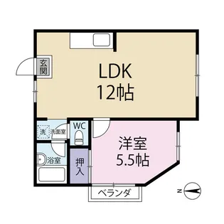 タウン西野【4階】の間取り