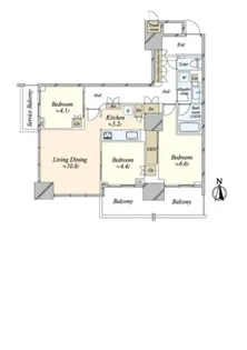 文京ガーデン ザ サウス【19階】の間取り