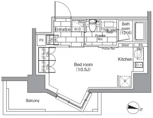 パークハビオ恵比寿【3階】の間取り