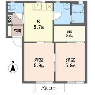 ハーミテージ【2階】の間取り